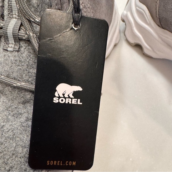 SOREL Women's Gray Kinetic Breakthru Caribou Sneaker Boot Size US 10  EU 41 NEW - Picture 5 of 11